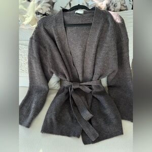 Brown hm belted cardigan